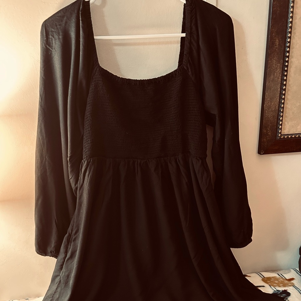 Elegant black mini dress
